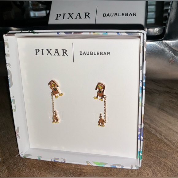 BaubleBar Jewelry - Dachshund Disney Pixar Toy Story Slinky earrings NWT